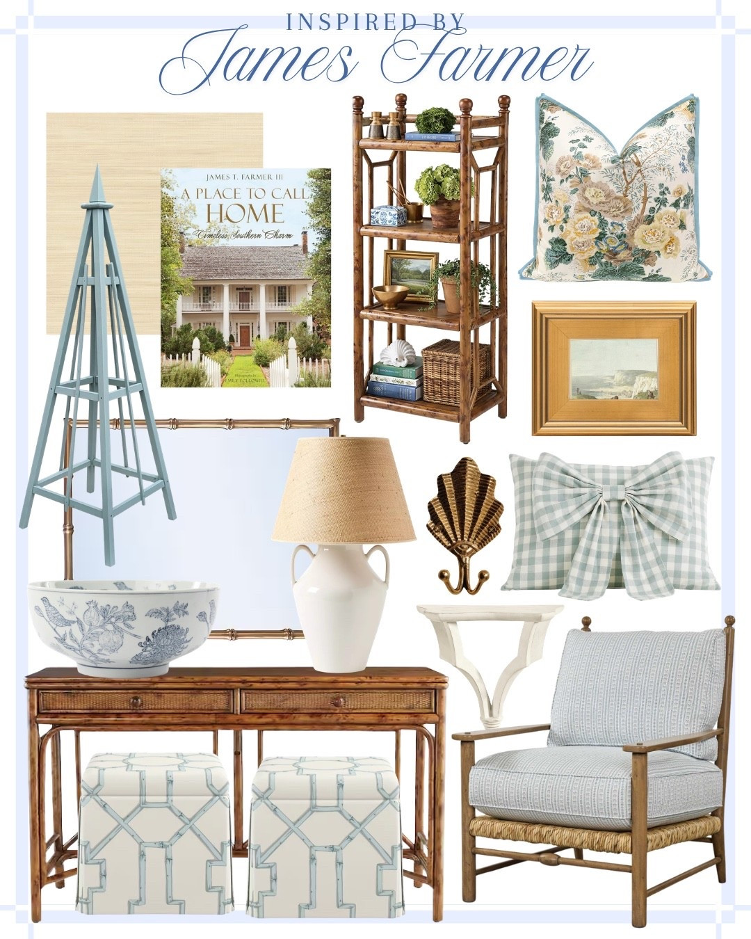 Inspired by: James Farmer

From the grass cloth wallpaper to the beautiful layering and patterns, I’m always so inspired by his inter design!