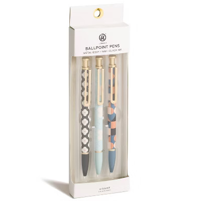 3ct Ballpoint Pens Montery Abstract Terracota - UBrands | Target