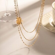 pc Fashionable Delicate MultiLayered Collarbone Necklace For Women Simple Style Good For Daily Wear | SHEIN