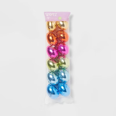 Metallic Fillable Easter Plastic Eggs 12pc - Spritz™ | Target