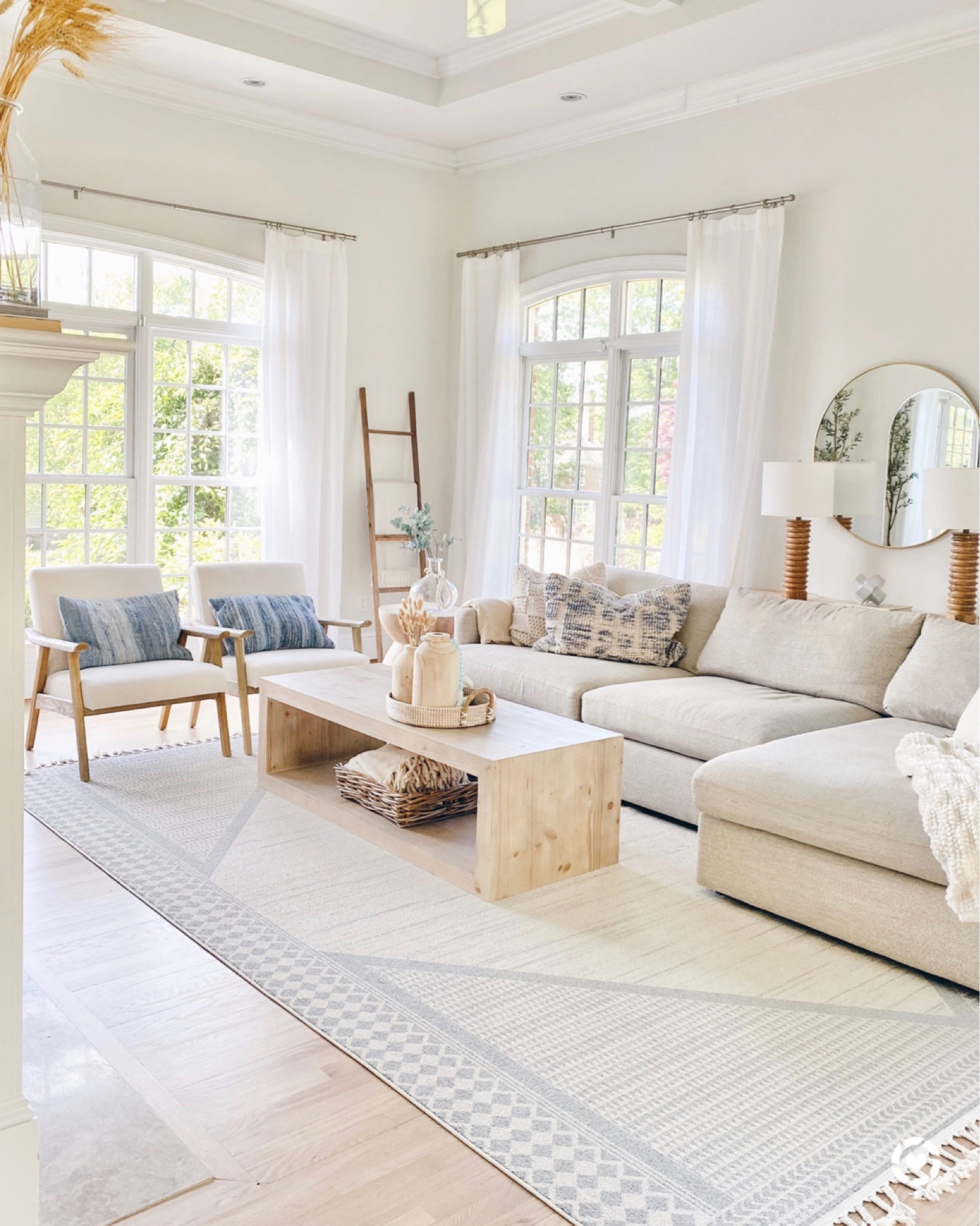 This was the most shopped room in our last home and
several of the pieces are on sale including the rug, accent chairs and the lamps. The sofa is a performance fabric in "taft cement" - super durable (looked amazing after 5 years with heavy use by toddlers and fam). The rug is 9'x12'.

#LTKsalealert #LTKSeasonal #LTKhome