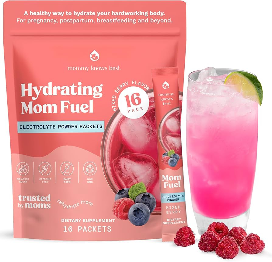 Mommy Knows Best Mom Fuel Electrolyte Drink Mix for Moms, Hydration Support - for Pregnancy, Pren... | Amazon (US)