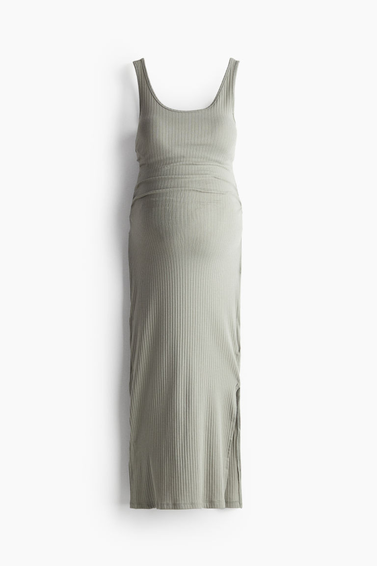H & M - MAMA Geripptes Kleid - Grün - Damen | H&M (DE, AT, CH, NL, FI)