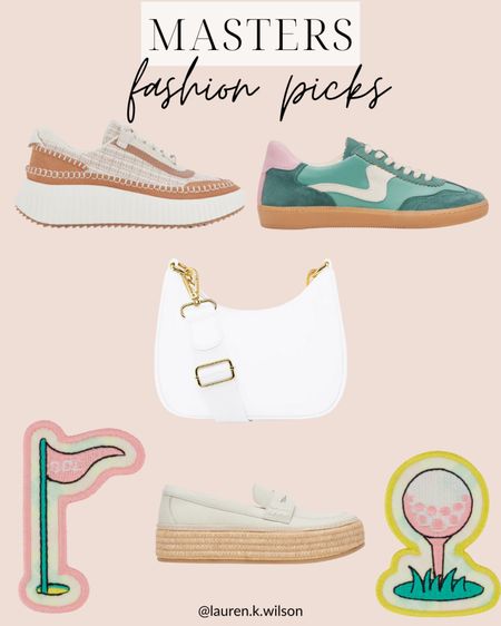 Masters, spring style, spring fashion, golf, sneakers, tennis shoes, purse, patches, Stoney clover 

#LTKfindsunder100 #LTKSeasonal #LTKstyletip