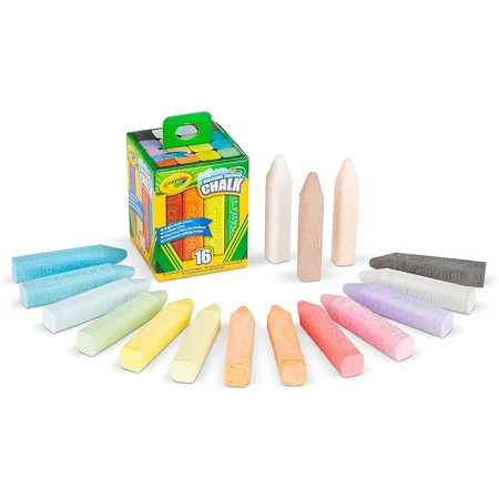 Crayola Washable Sidewalk Chalk, Outdoor Toy, Gift for Kids, 16 Count | Walmart (US)