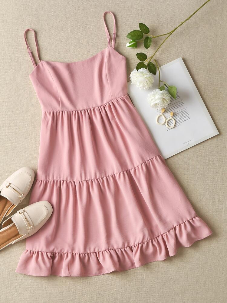 Bow Tie Back Cami Dress | ROMWE