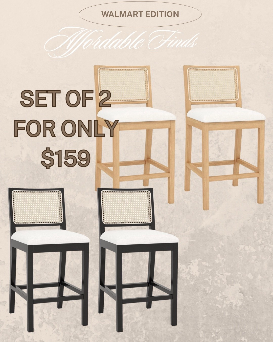 Walmart find! Set of 2 for only $159 or set of 4 for $300 #walmartfind #barstool 

#LTKSaleAlert #LTKmomlife #LTKHome
