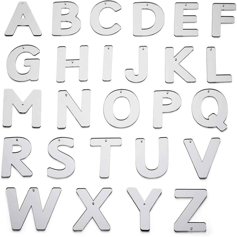 TickiT Mirror Letters - Set of 26 - Uppercase - Reflective, Traceable Letters - Teach Letter Reco... | Amazon (US)