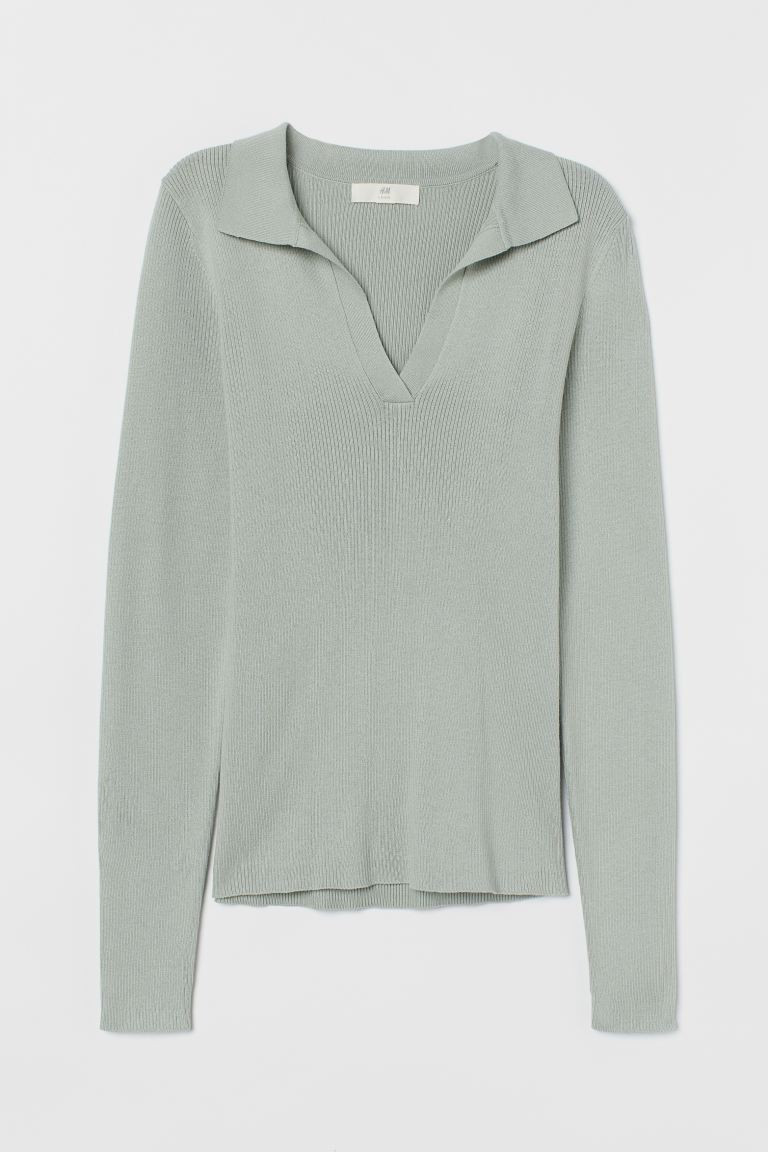 Collared Ribbed Sweater | H&M (US + CA)