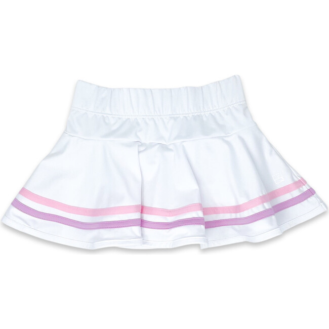 Callie Tennis Skort, Pure Coconut, Cotton Candy Pink & Petal Purple | Maisonette