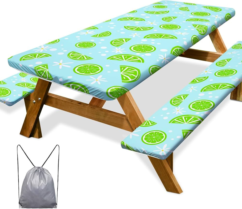 ICOSY Picnic Table Cover with Bench Covers 30 x 72 inch, Windproof Camping Essentials Table Cloth... | Amazon (CA)