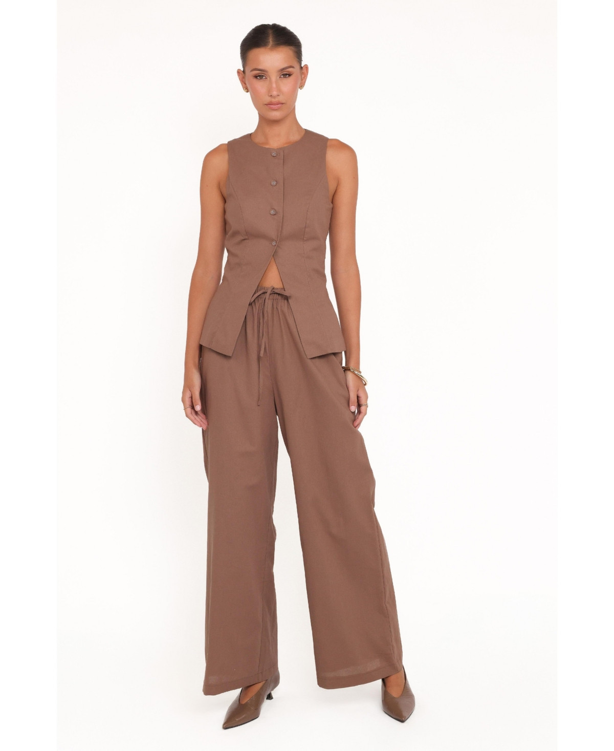 Petal and Pup Women's Caitlin Pant Set - Brown - Brown | Macy's