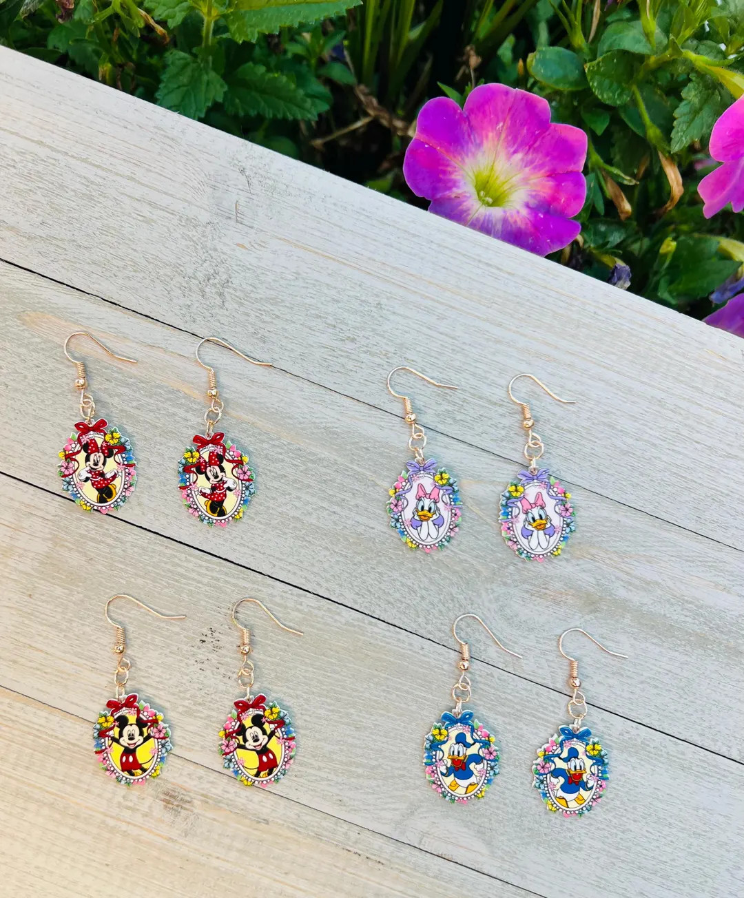 Classic Magic Dangle Earrings/minnie Mouse/daisy Duck Shirt/coquette Bow Jewelry/stud Earrings/ni... | Etsy (US)