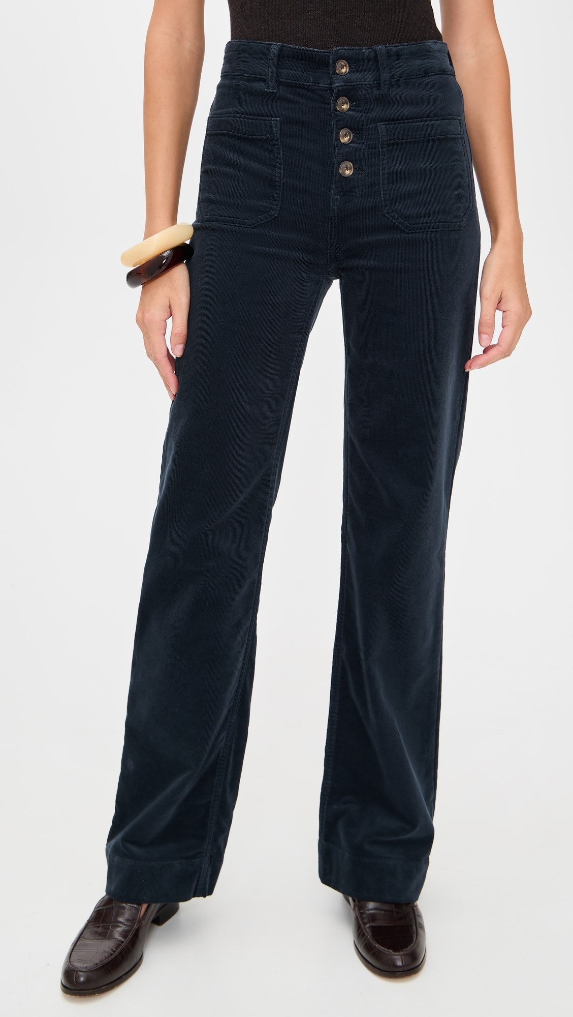 Stretch Terry Corduroy Patch Pocket Pants | Shopbop
