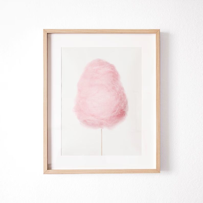 Pink Cotton Candy Print - Girls Room Decor - Cotton Candy Nursery Print - Candy Wall Art - Cotton... | Etsy (US)