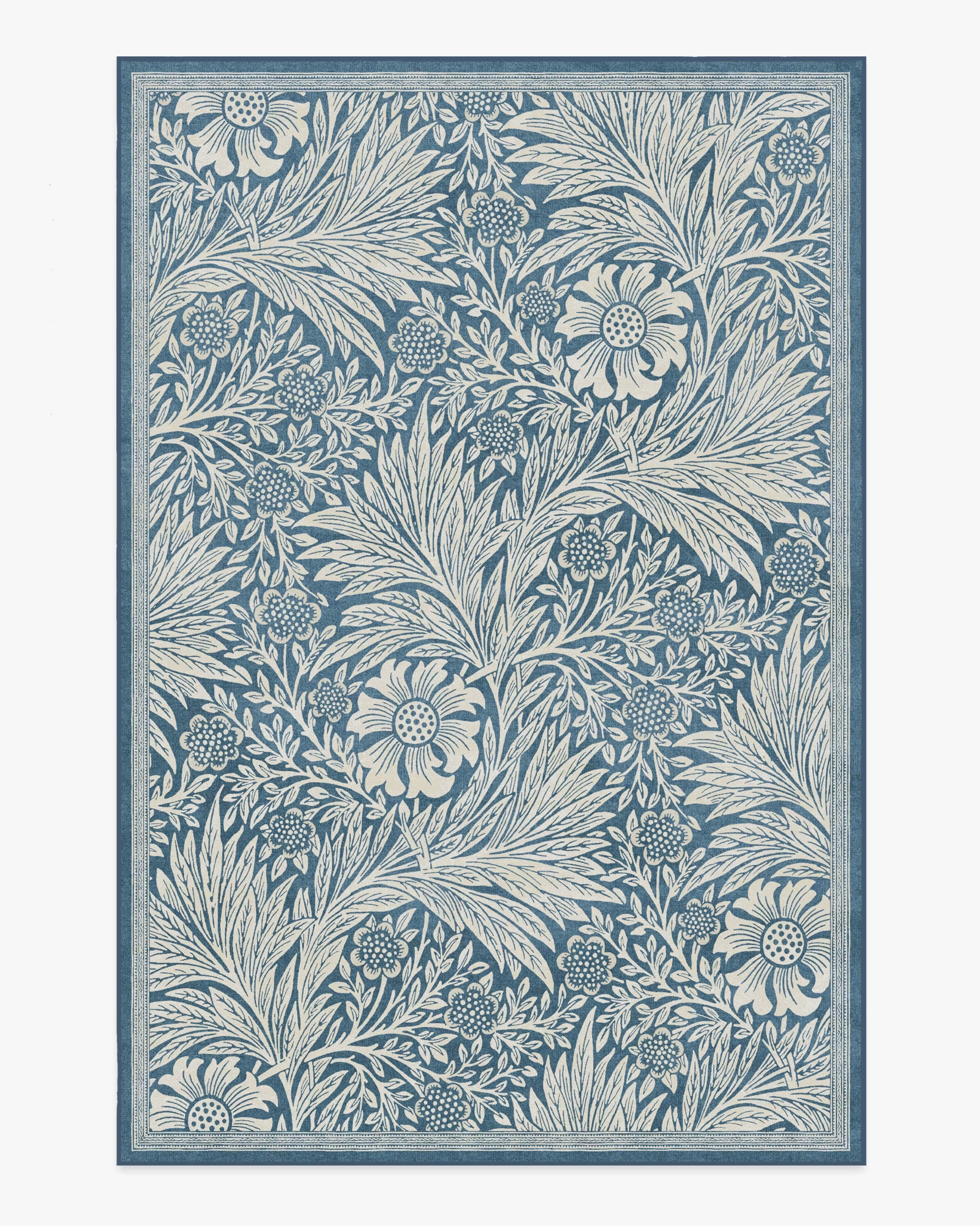 Morris & Co. Marigold Blue Rug | Ruggable