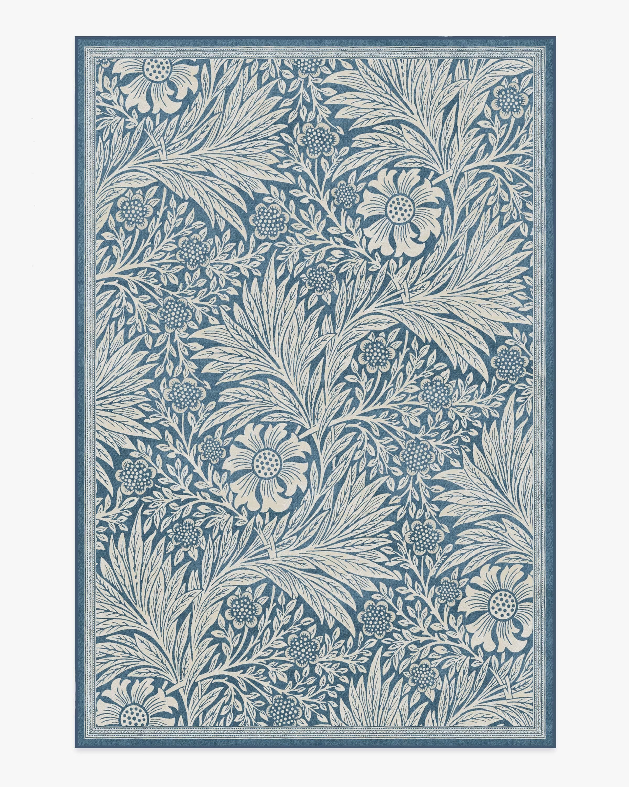 Morris & Co. Marigold Blue Rug | Ruggable