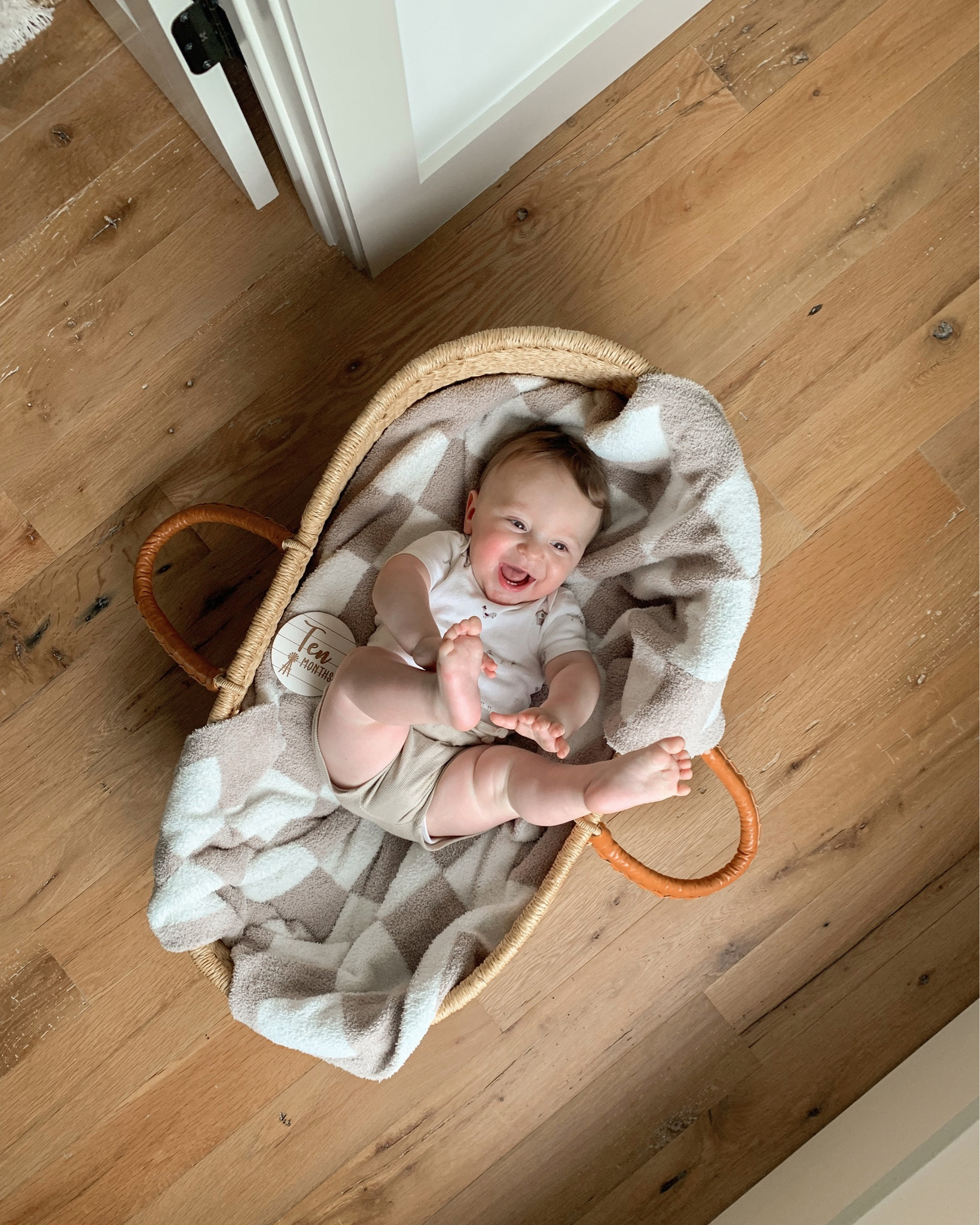 10 months 💙 I can’t believe we have reached double digits and I’ll be planning his first birthday party soon 🥹 George has reached so many milestones this past month! He is almost crawling, and has figured out how to scoot himself around backwards. He can move from a crawling position back to sitting, sleeps on his belly now, and babbles all the time. He’s trying to pull himself up to stand and can hold on to something and support himself standing for a few seconds. He’s loves grabbing everything he can get his hands on, pulling my hair when nursing, and being carried around by his sisters. He loves mamas milk and still wants it all night long. His favorite food is Chick-fil-A mac n cheese and he can drink water from a straw cup. He now has 4 teeth on the bottom and the top 2 middle ones with more on the way. We love you so much George!! 💙

#LTKBaby