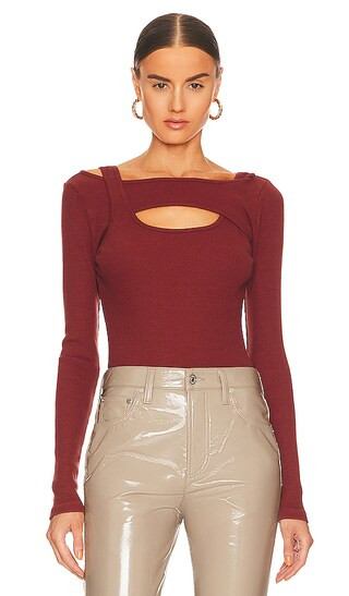 Dasha Bodysuit in Carmine | Revolve Clothing (Global)