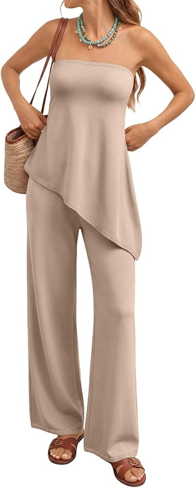 LILLUSORY Two Piece Lounge Sets for Women Going Out Asymmetrical Summer Matching Clothing 2026 Tr... | Amazon (US)