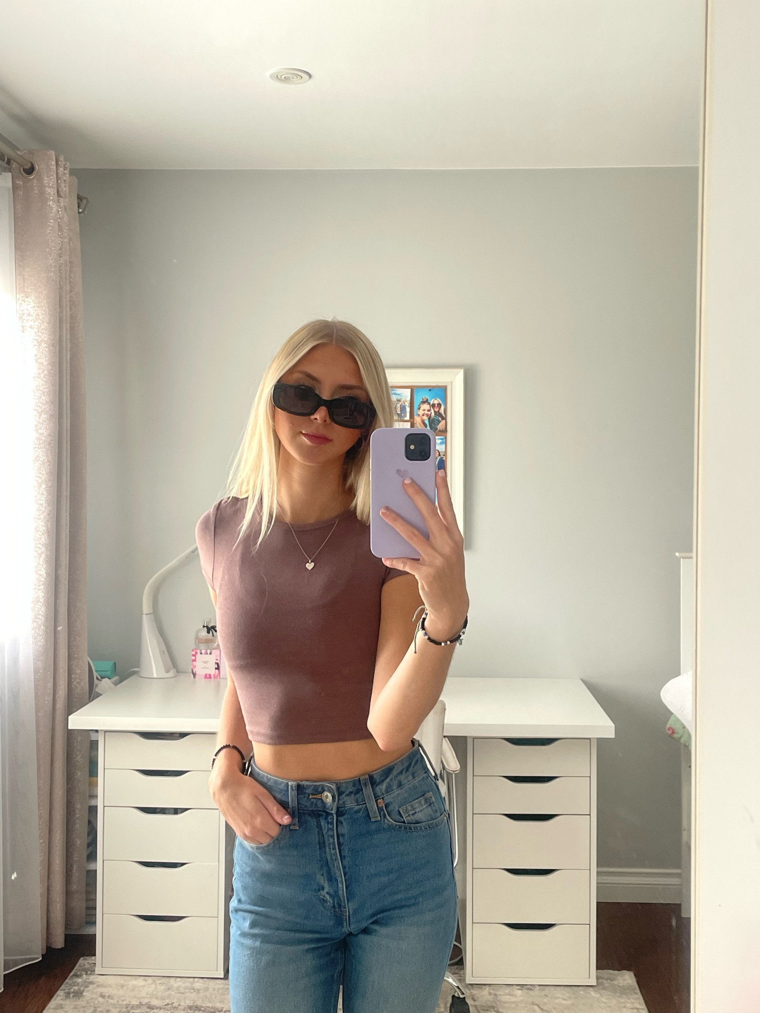 original top in the photo is from zara, code is 5584/375/706/S 

original jeans in photo are form H&M, code is 10260917