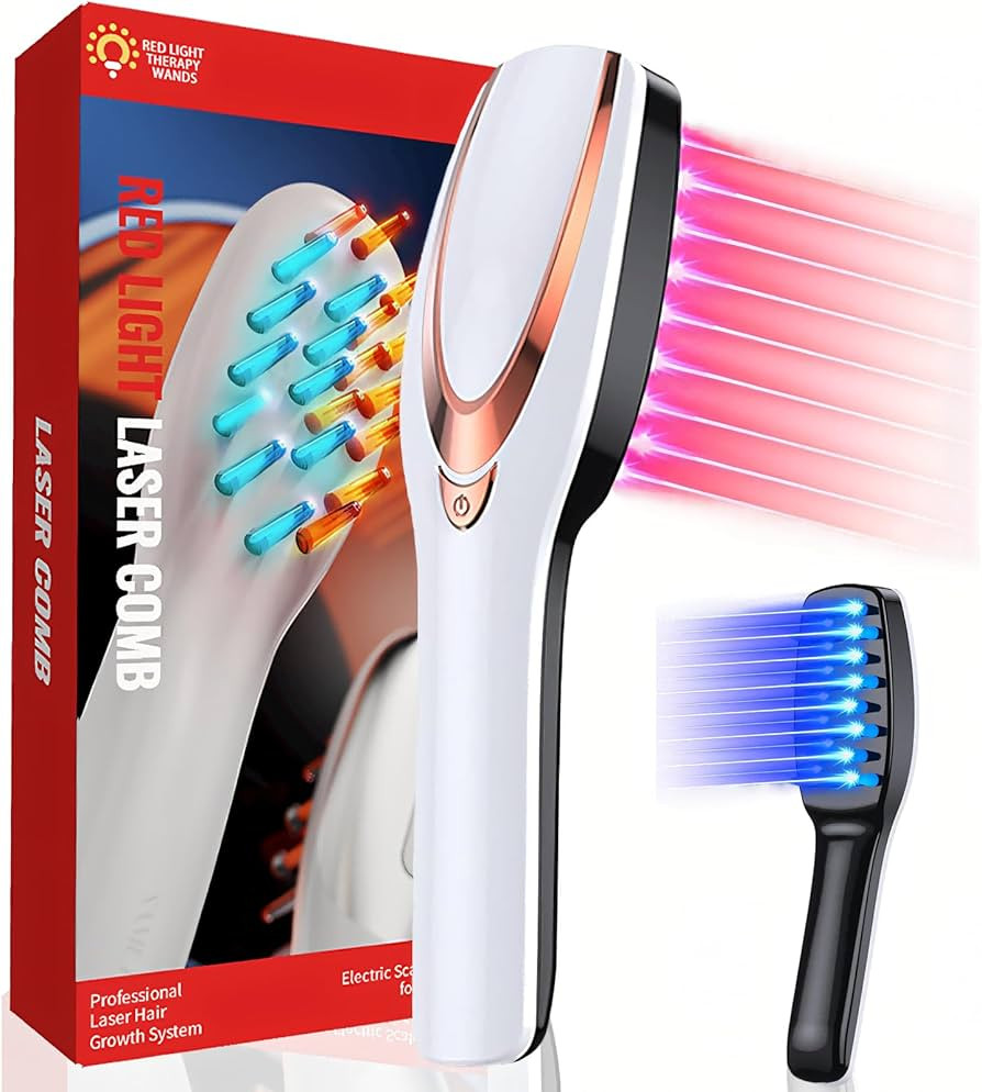 Laser Hair Growth Comb, Laser Therapy Comb Electric Scalp Massager for Hair Growth,Stimulates Hai... | Amazon (US)