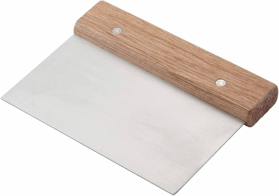 Winco Stainless Steel Dough Scraper with Wood Handle | Amazon (US)