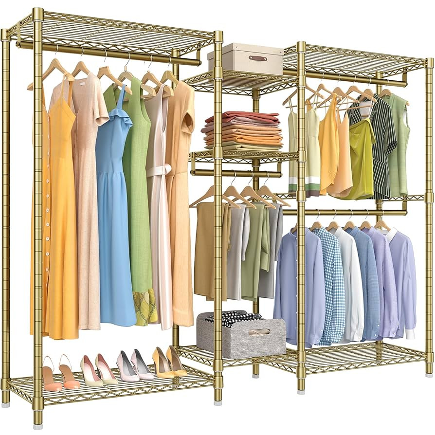 VIPEK Classic V6 Wire Garment Rack Heavy Duty Clothes Rack with 7 Adjustable Shelves & 4 Hanging ... | Amazon (US)