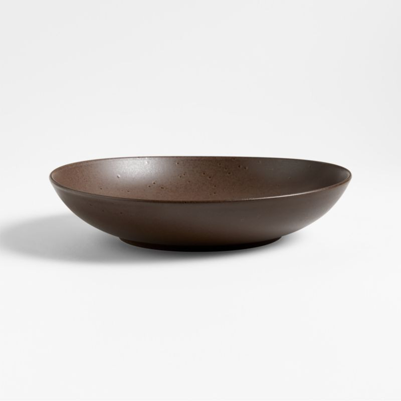 Craft Espresso Stoneware Low Bowl + Reviews | Crate & Barrel | Crate & Barrel