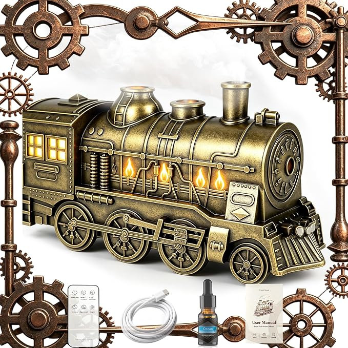 Train Diffuser - 300ML Christmas Polar Express Train Essential Oil Diffuser, Vintage Steam Trains... | Amazon (US)