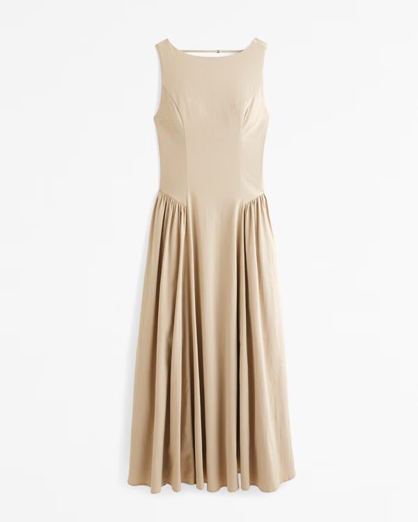 Women's Drop-Waist Midi Dress | Women's Dresses & Jumpsuits | Abercrombie.com | Abercrombie & Fitch (US)