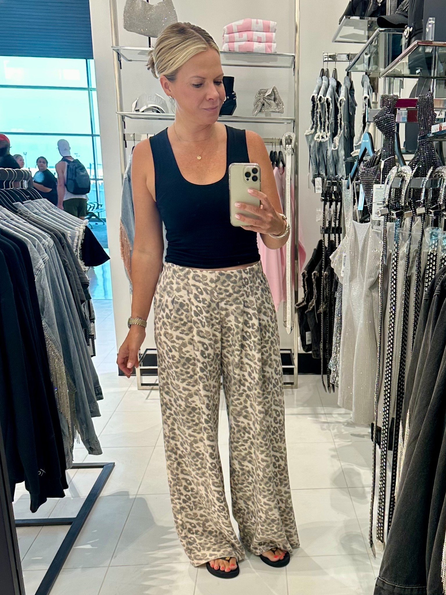 What I wore to the airport \\ Leopard pants \\ leopard jogging pants back in stock!  Aerie 

#LTKSaleAlert #LTKFindsUnder50 #LTKGiftGuide