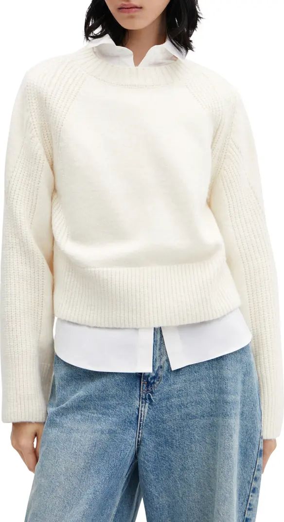 MANGO Rib Sleeve Sweater | Nordstrom | Nordstrom