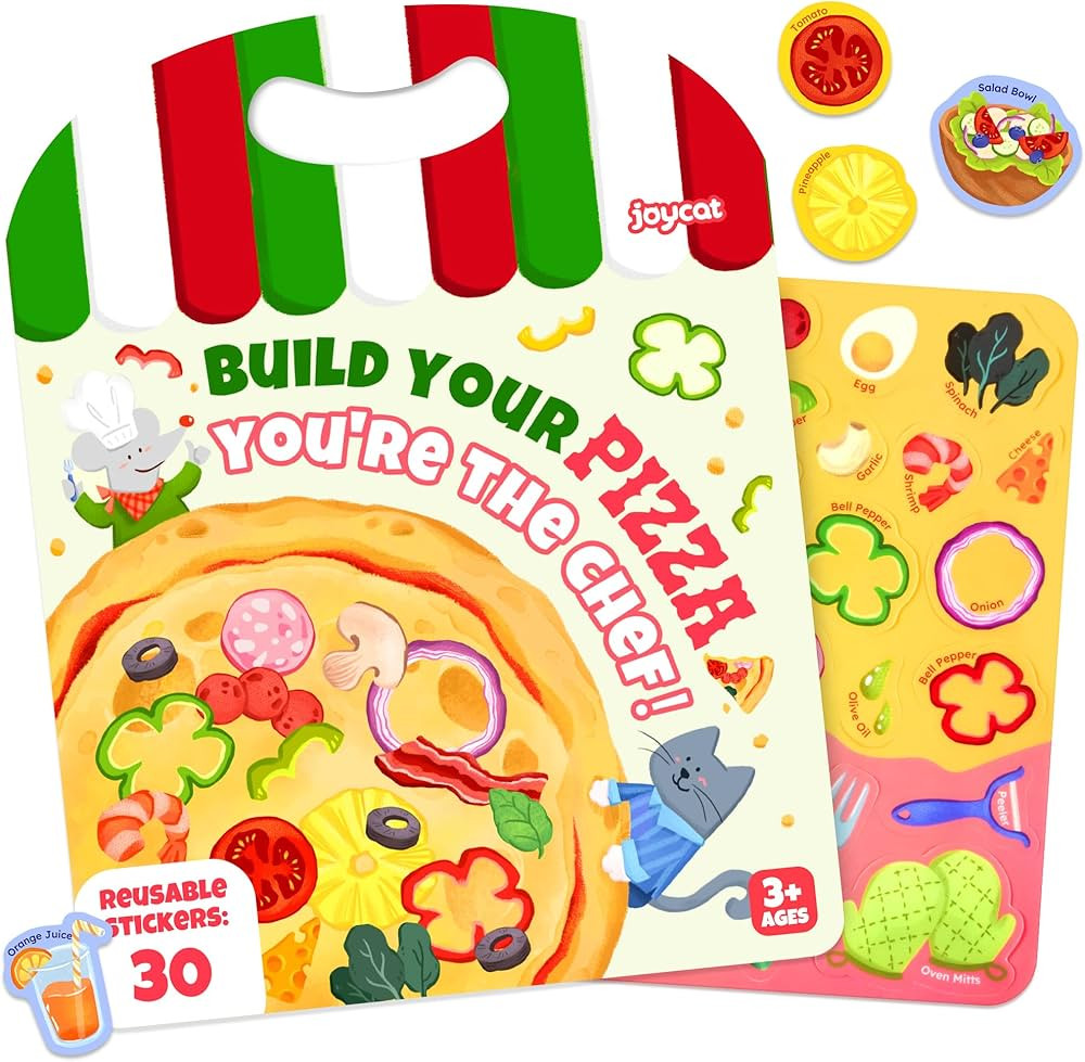 JoyCat Reusable Sticker Book - Jelly Stickers for Toddlers, Kids Sticker Activity Book, Travel To... | Amazon (US)