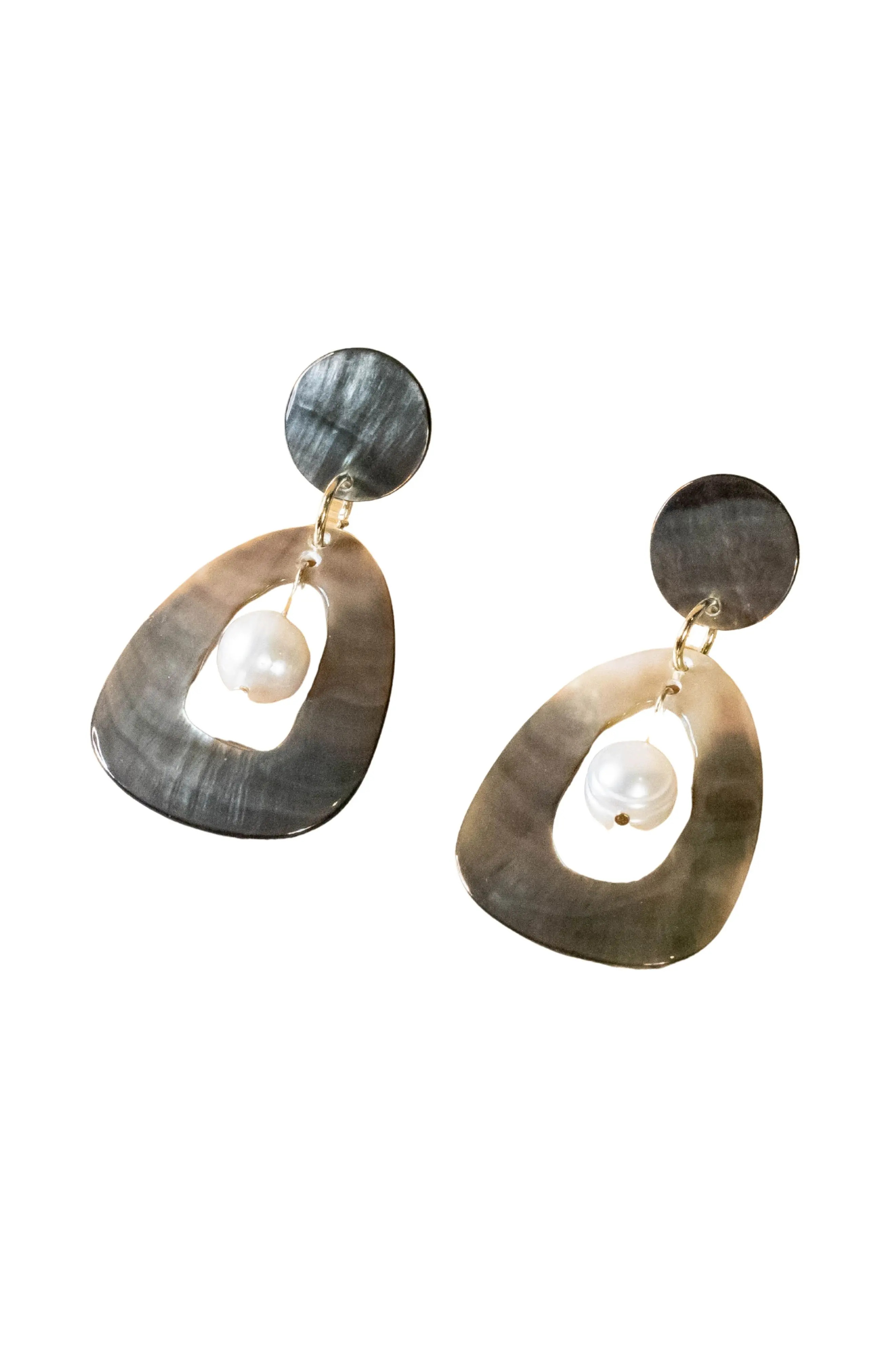 Mother-of-Pearl Hollow Earrings with Inner Pearl (Women) | Nordstrom | Nordstrom