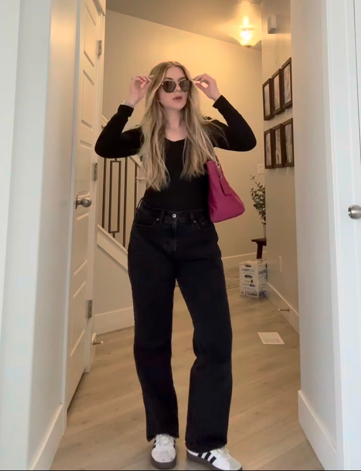 Low waisted baggy jeans that are actually flattering on a 5’1 frame?! YES PLEASE 👏🏻
 Skims dupe shirt (xs)
Abercrombie jeans (size 26 short)
Jeans do not come in black at the moment, but I linked exact jeans in a different wash. The black jeans are a slightly different fit… They look like they will fit looser.

#LTKSeasonal #LTKPetite