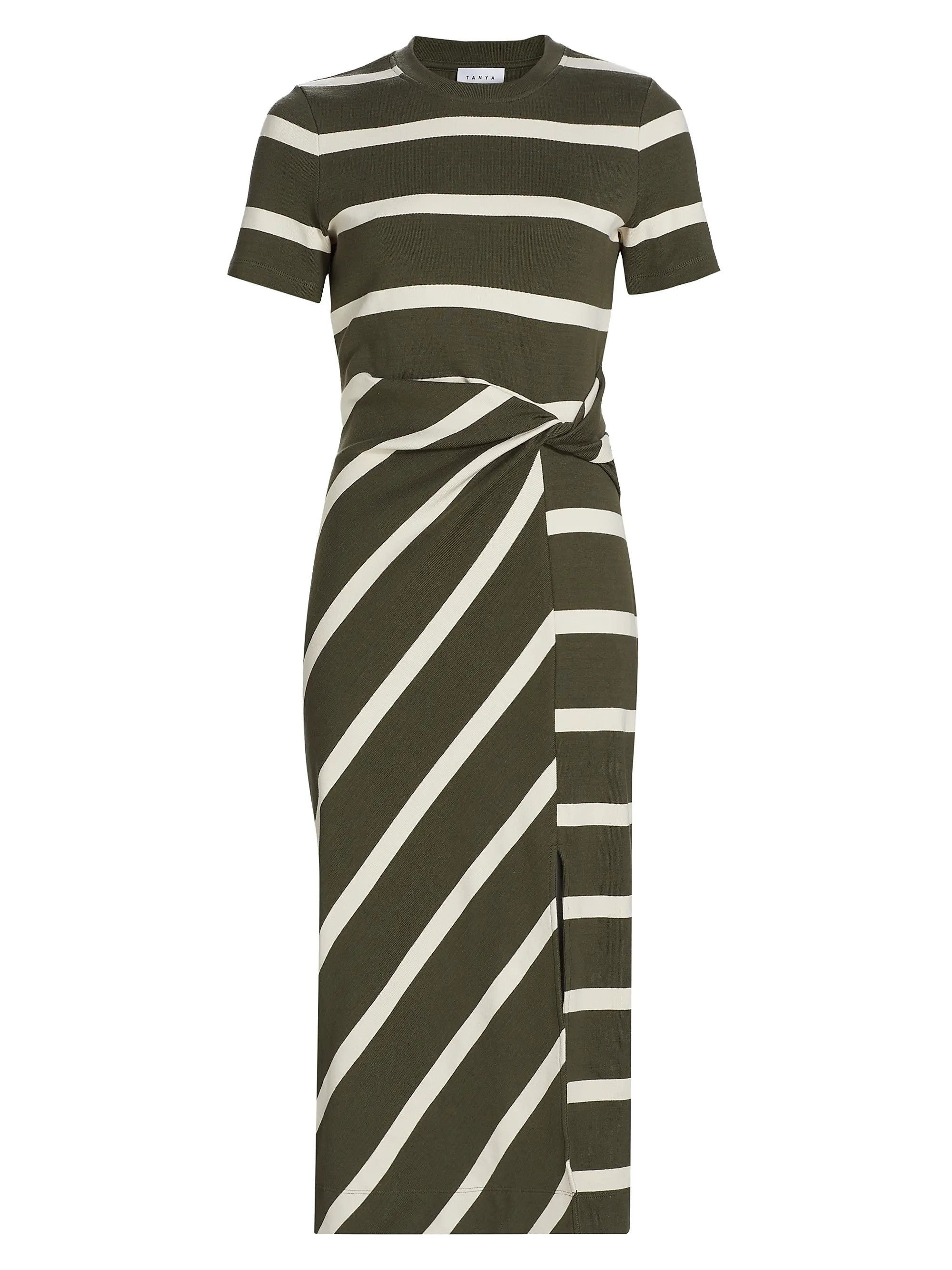 Tanya Taylor Cody Striped Short-Sleeve Dress | Saks Fifth Avenue | Saks Fifth Avenue