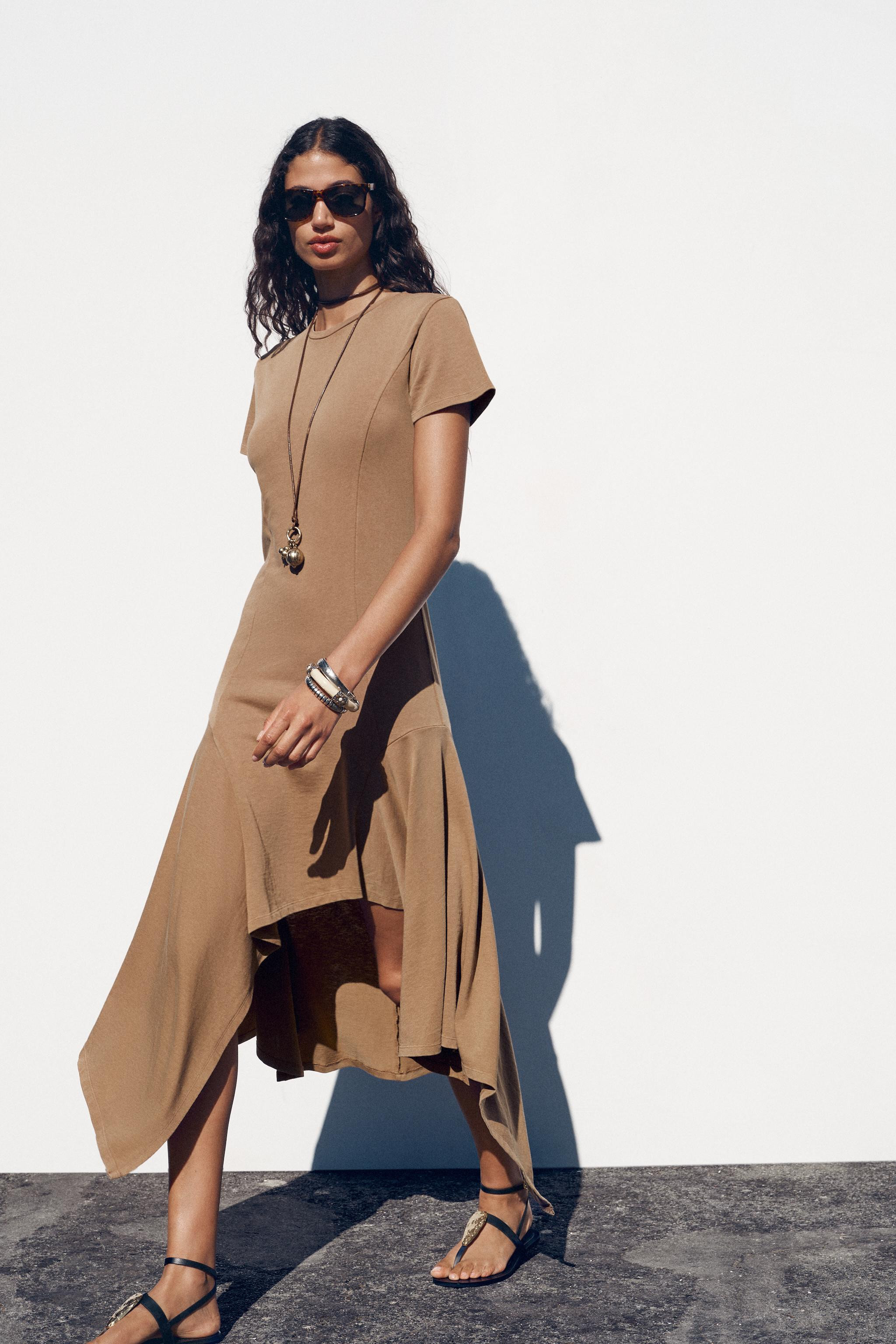 ASYMMETRIC WASHED DRESS | Zara US