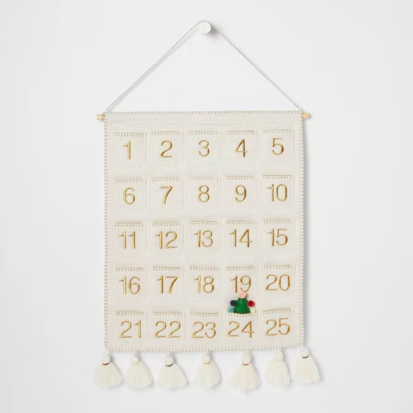 Fabric Christmas Countdown Calendar with Pockets - Opalhouse™ | Target