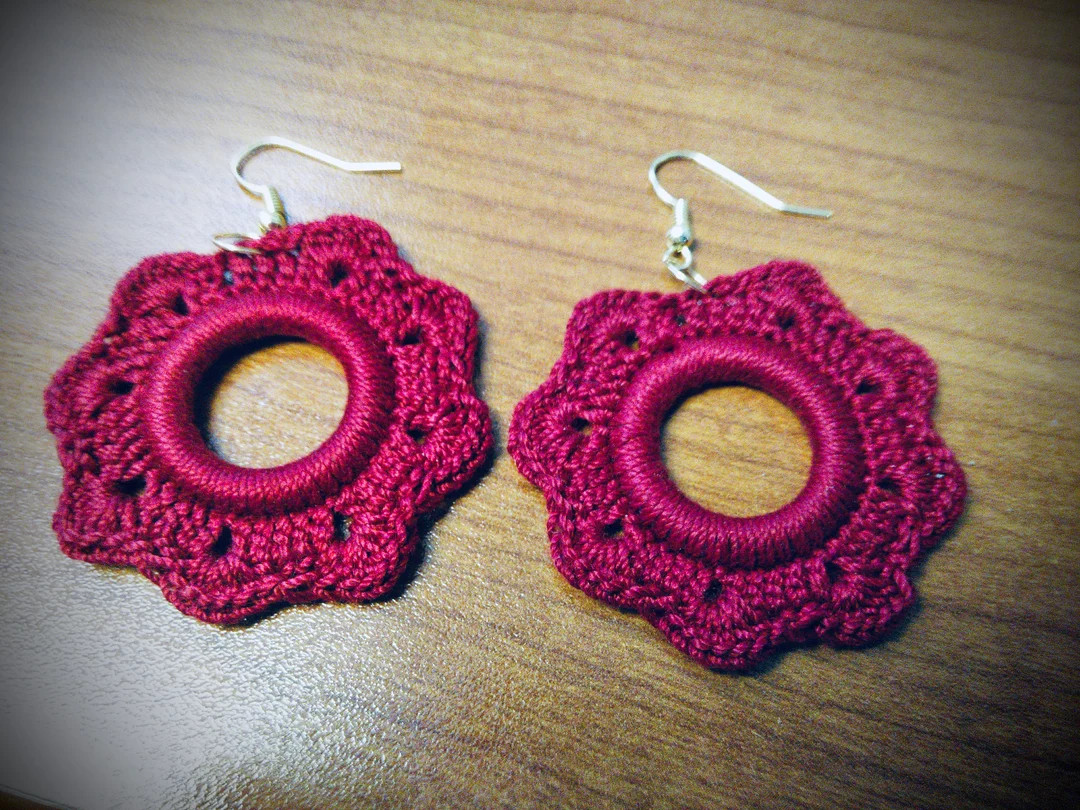 Handmade Crochet Flower Earring | Etsy (DACH)