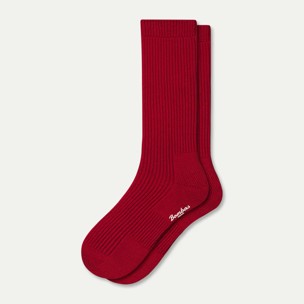 Men's Merino Cashmere Blend Fine Rib Calf Socks | Bombas