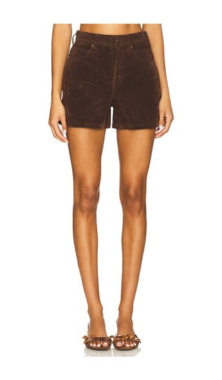 Free People x We The Free Tippi Faux Suede Short In Chicory Coffee in Brown. - size 29 | Revolve Clothing (Global)