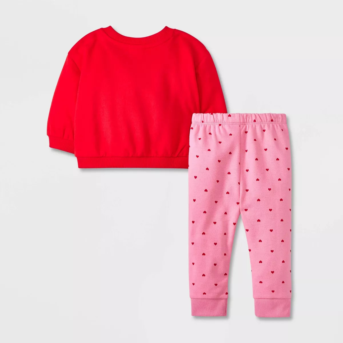Baby Chenille Heart Top & Bottom Set - Cat & Jack™ Red/Pink | Target