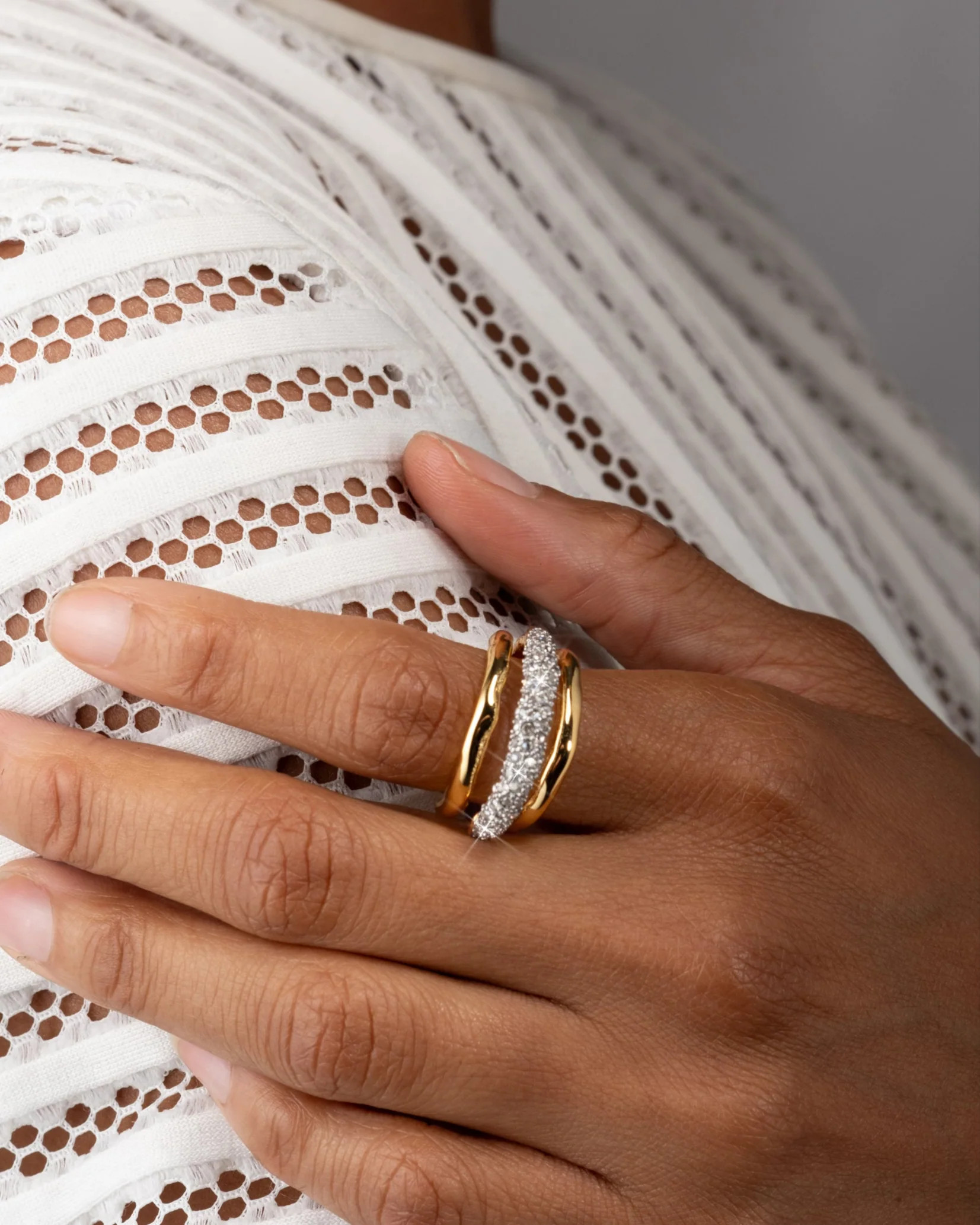 Solanales Crystal Orbiting Ring | Alexis Bittar | Alexis Bittar