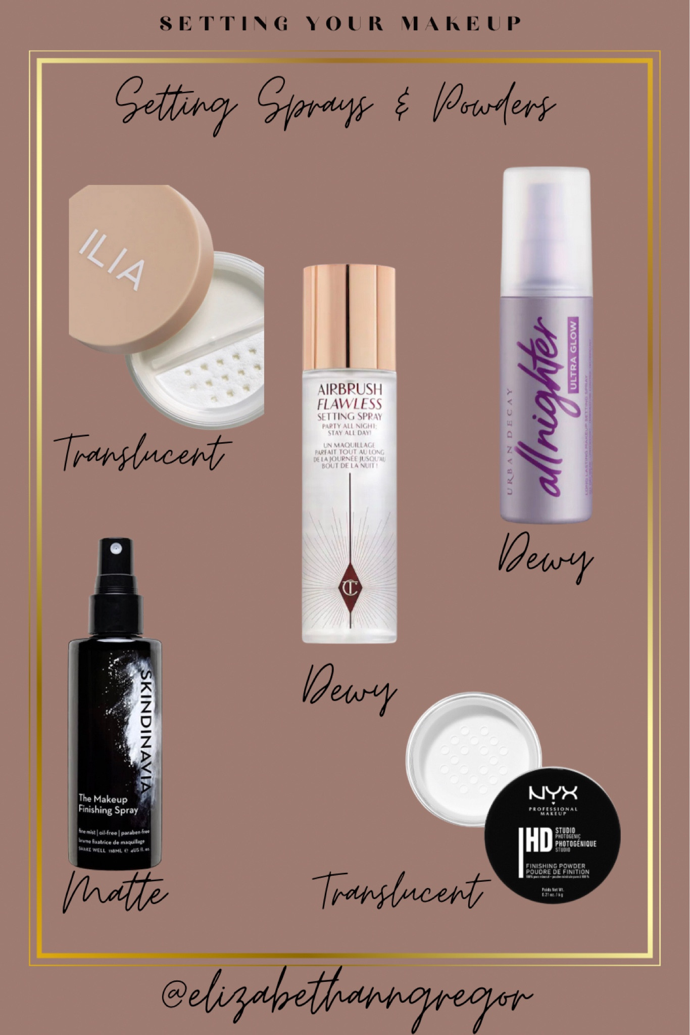 It’s getting hotter out and that means you really need to make sure your makeup is set well! These are my recommended setting sprays and powders for dewy and matte finish makeup looks! Makeup, setting sprays, setting powders

#LTKbeauty #LTKunder50