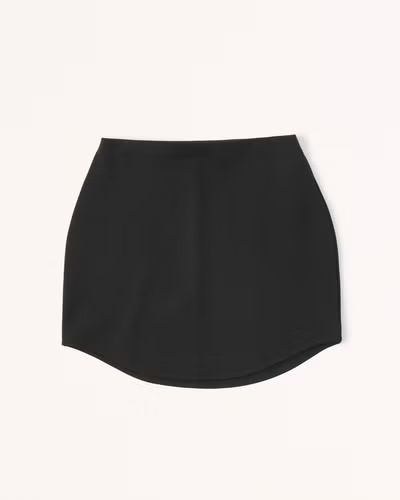 Ponte Curved Hem Mini Skirt | Abercrombie & Fitch (US)