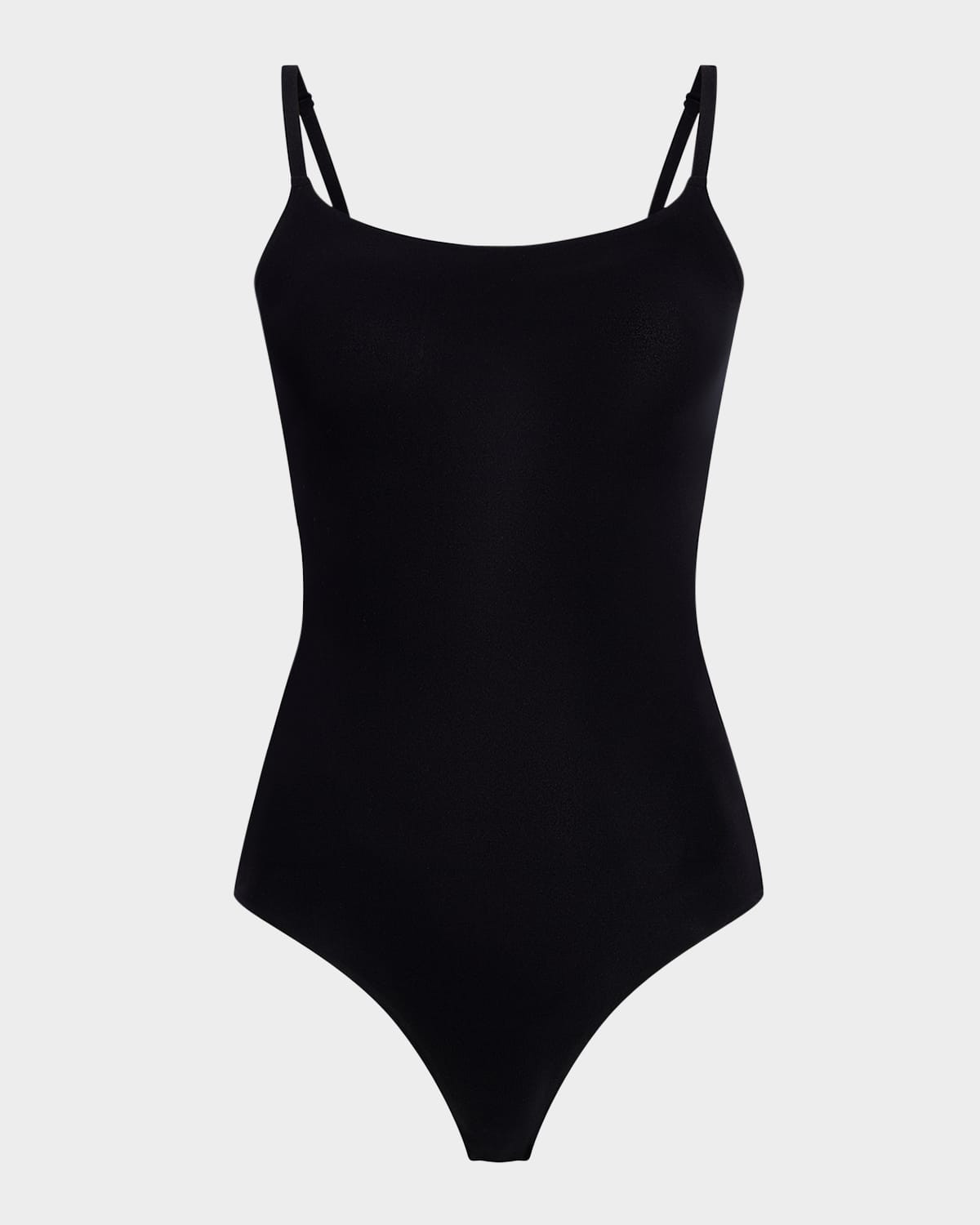 Ballet Scoop-Neck Microfiber Thong Bodysuit | Neiman Marcus