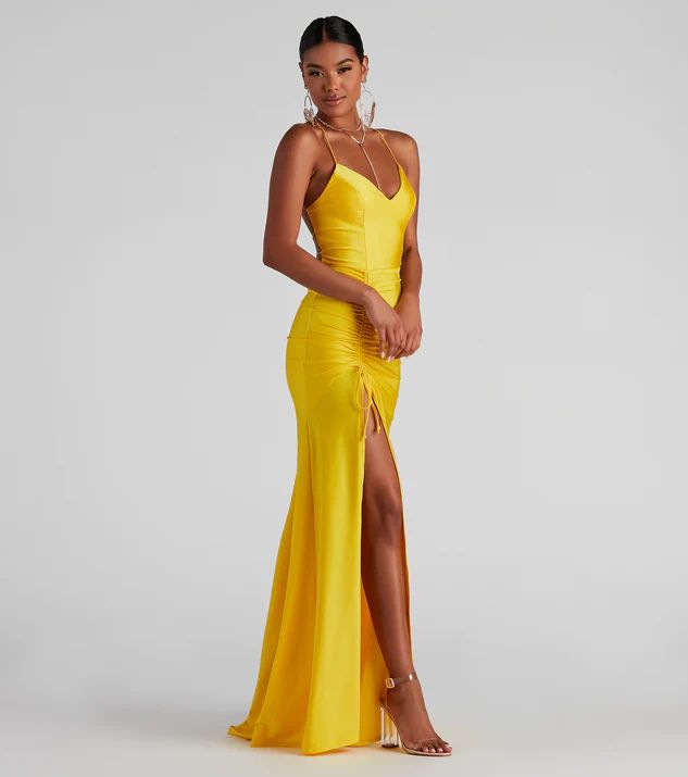 Whitney Formal High-Slit Mermaid Dress | Windsor Stores