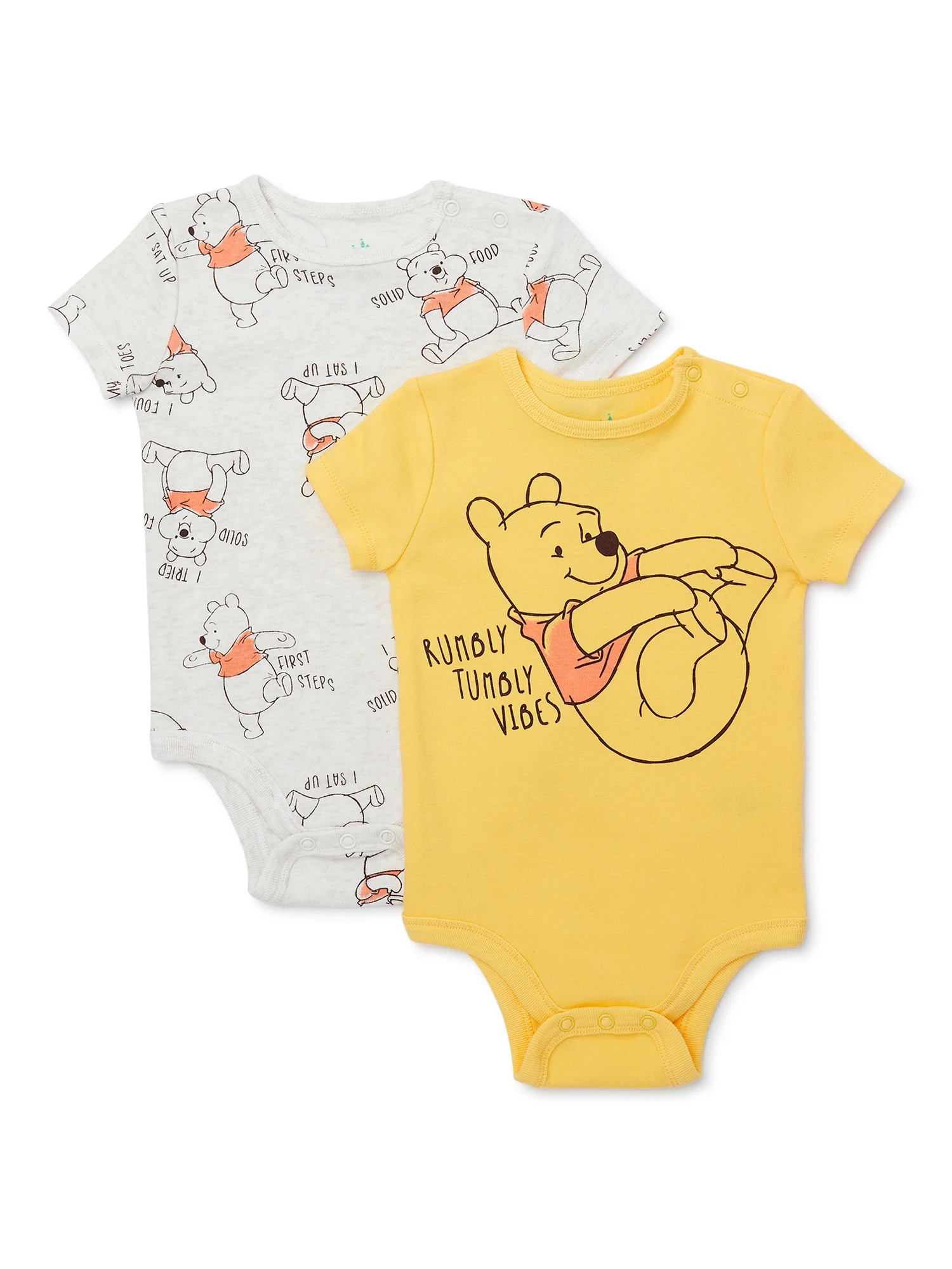 Winnie the Pooh Bodysuits, 2-Pack, Sizes 0-3M - 24M | Walmart (US)