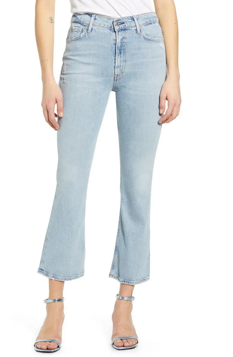 Demy Distressed Crop Flare Jeans | Nordstrom